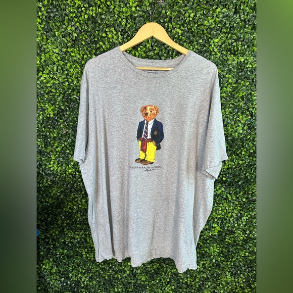 Polo‎ by Ralph Lauren Gray Bear Graphic Tee